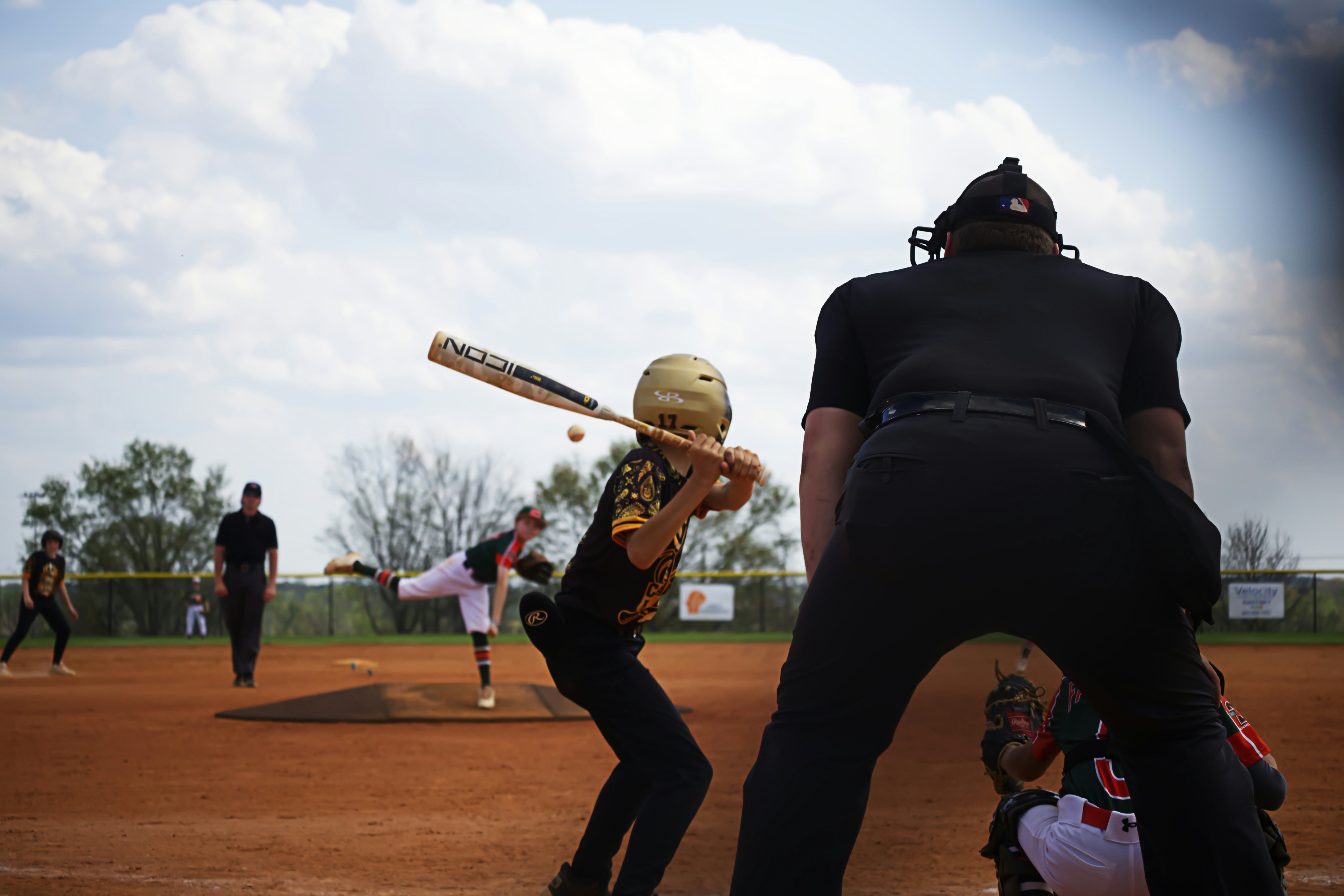 Baseball umpire on the field